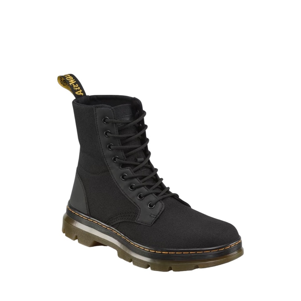 Dr. Martens Combs Black Canvas Nylon Combat‎ Lace Up Combat Boots Size 6